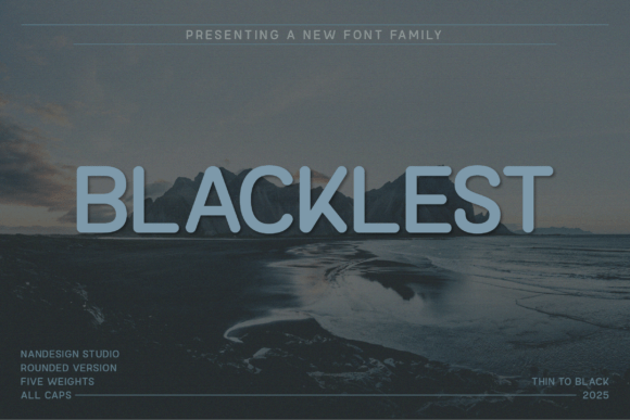 Blacklest Rounded Typeface for Makers