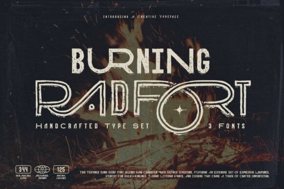 Burningradfort Simple: A Textured Typeface for Editorial Design