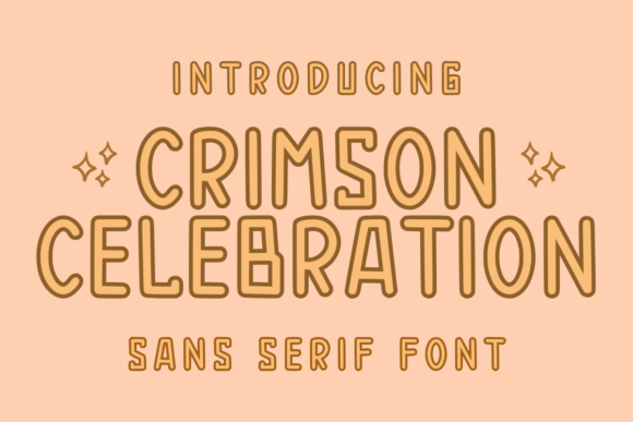 Crimson Celebration: A Bold Outline Typeface for Web Design