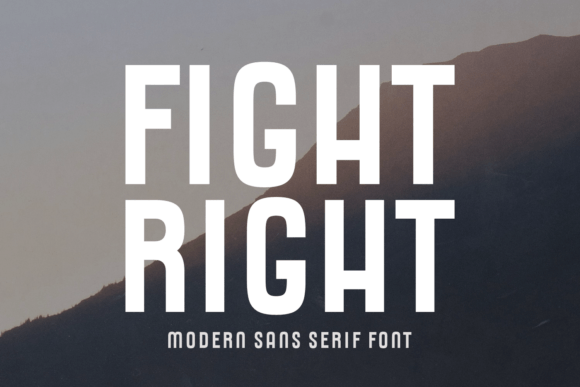Fight Right: A Bold Sans Serif Font for Impactful Branding