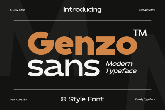 Genzo: A Modern Sans Serif Typeface for Editorial Design