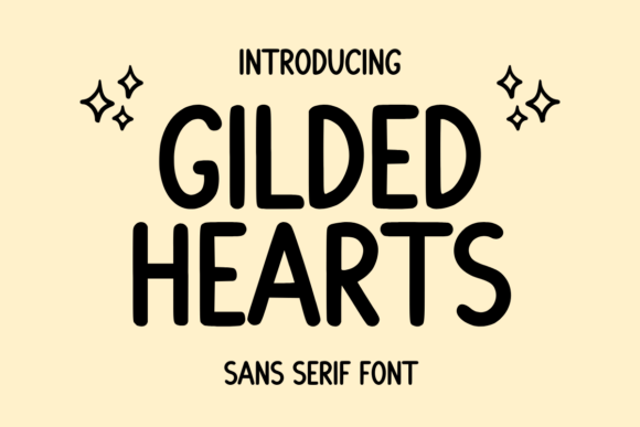 Gilded Hearts: A Modern Sans Serif Font for Small Business Branding