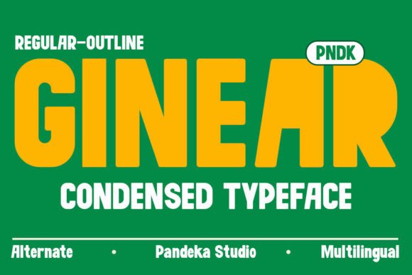 Ginear Typeface for Bold Brand Identity