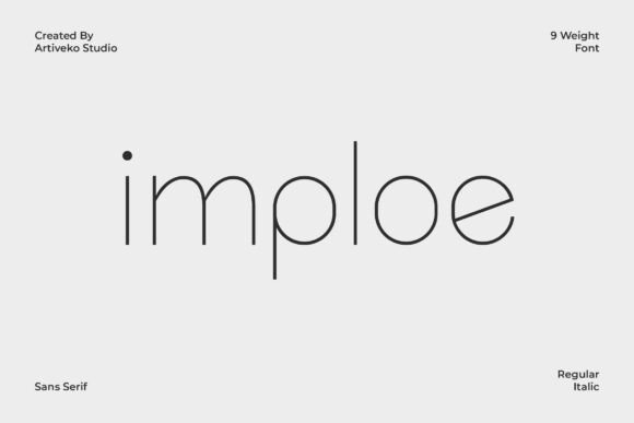 Imploe Typeface for Modern Makers