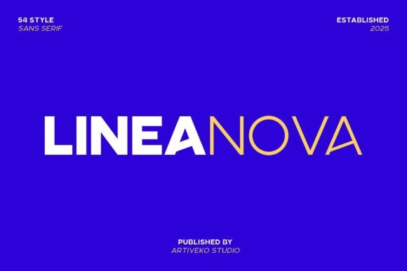 Lineanova Typeface for Modern Digital Branding