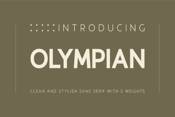 Olympian Font: Elevating Web Design with Minimalist Elegance