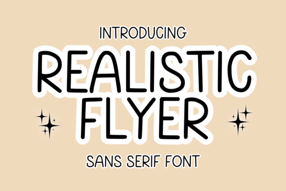Realistic Flyer: A Charming Sans Serif Typeface