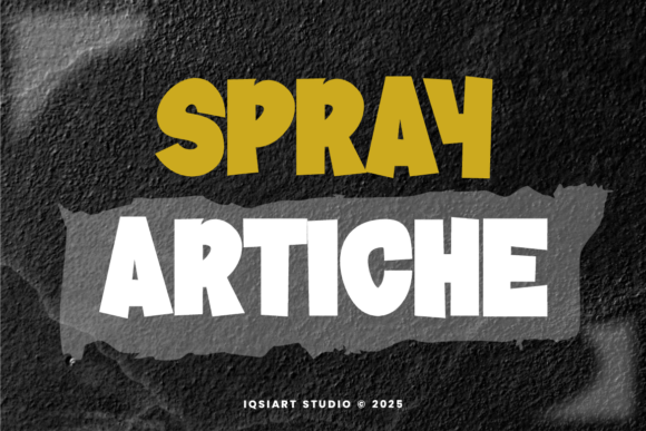 Spray Artiche Font for Bold Craft Designs