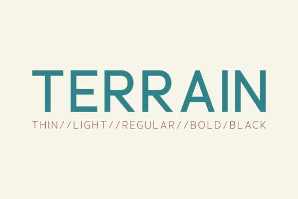 Terrain Typeface for Modern Web Design