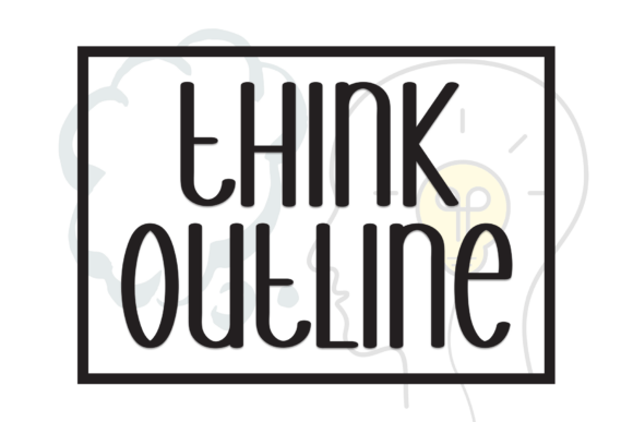 Think Outline Font for Playful Maker Branding