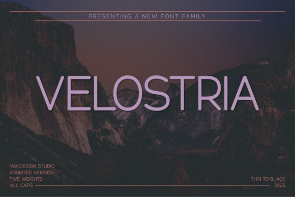 Velostria Rounded: A Modern Sans Serif Typeface